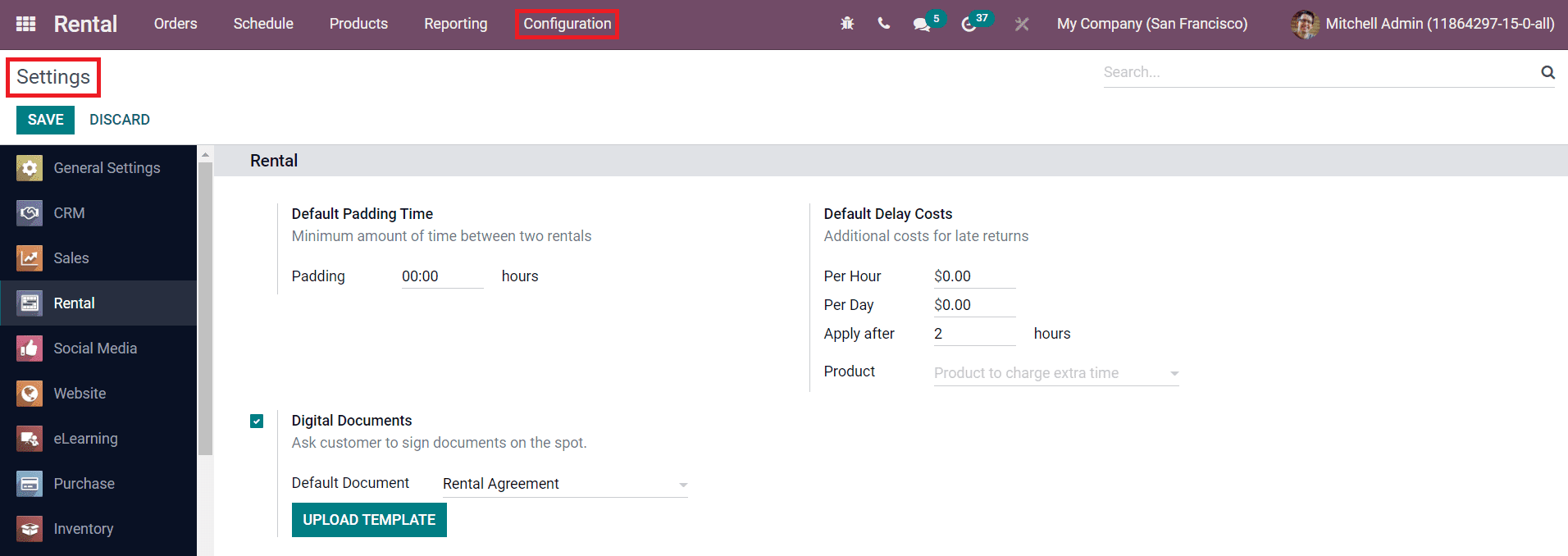 Odoo 15 Rental