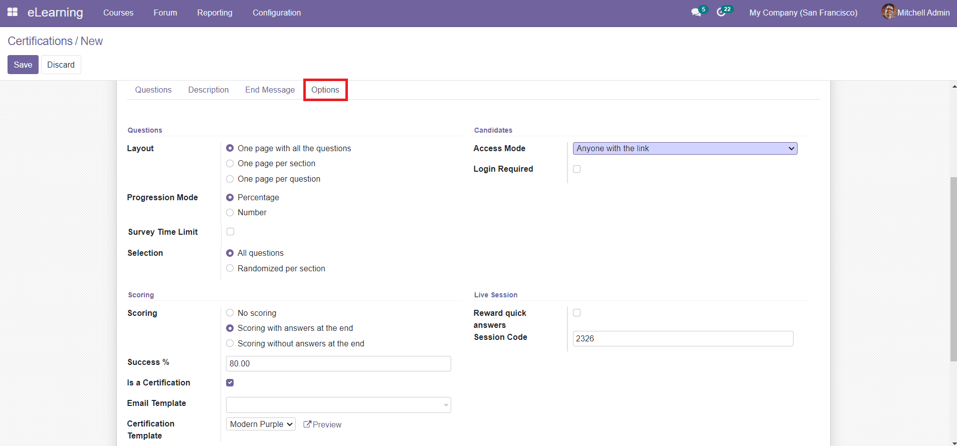 Odoo 15 E-learning