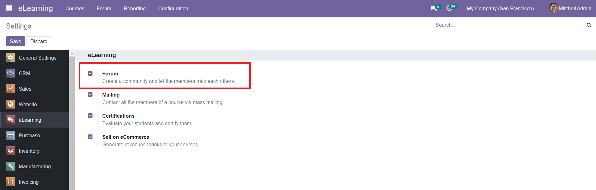 Odoo 15 E-learning