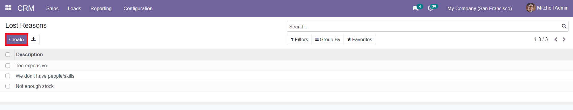 Odoo 14 CRM Module