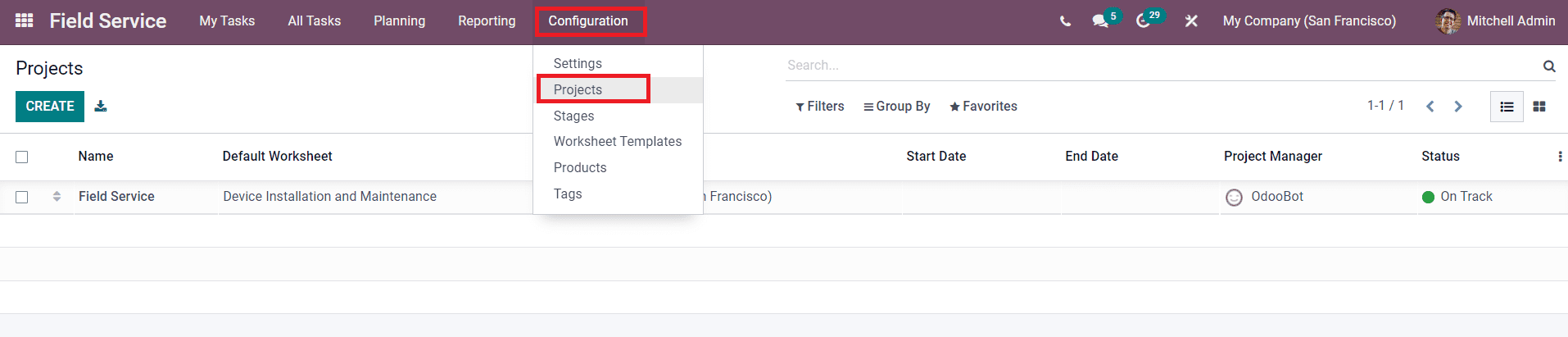 Odoo 15 Field Service